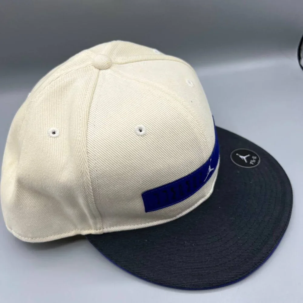 Air Jordan J11 Hat Men 7 5/8 White‎ Blue Jumpman Fitted Cap